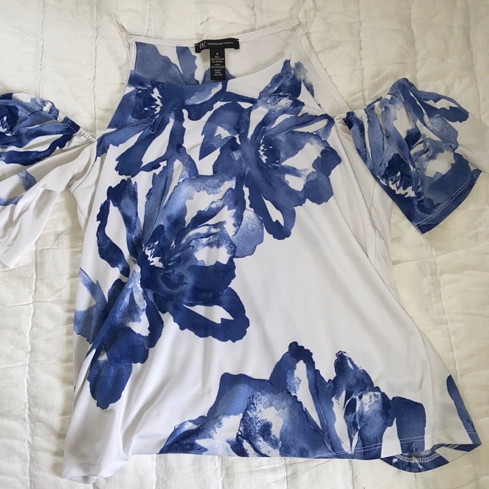 Off the shoulder floral blouse